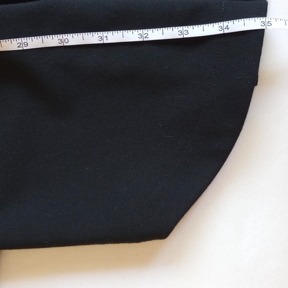 Gap 3/4 Sleeve Ponte Sheath Boatneck Curved Shirttail Hem Dress S Black - Picture 10 of 10